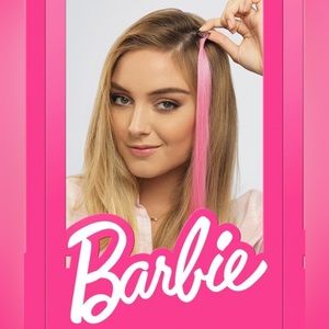 Barbie pink clip in extensions bundle! 7 packs!